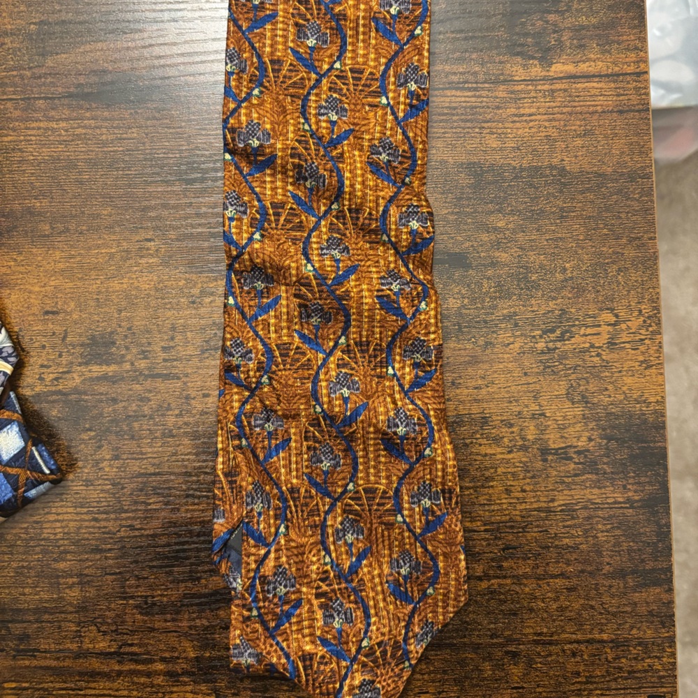 Ermenegildo Zegna Brown and Blue Woven Belt